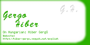 gergo hiber business card